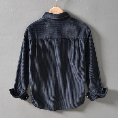 Herren Oversized Baumwollhemd Dickes Kordhemd Große Größen - BerlinGlamour