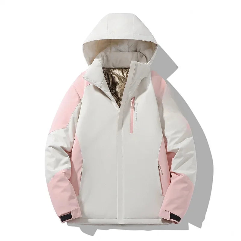Damen Skijacke Colorblock Warm Winterjacke