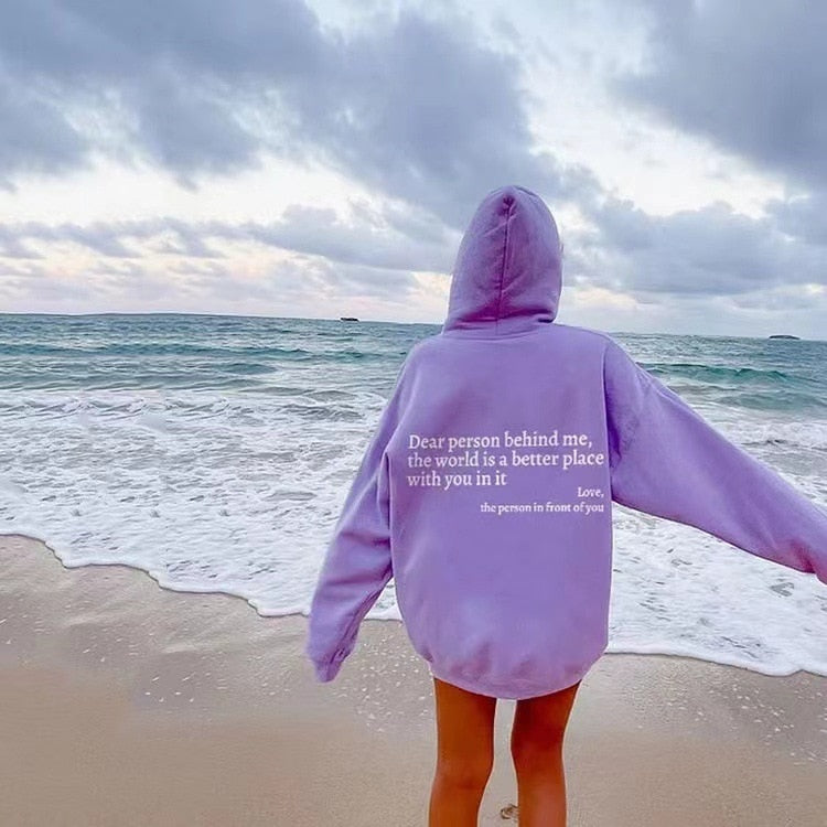 Liebe Person Hinter Mir Hoodie Unisex Grau