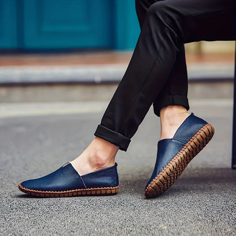 Elegante Herren Loafer aus echtem Leder Schwarz