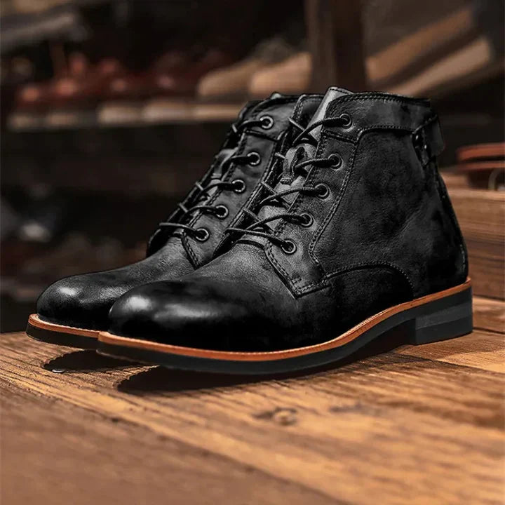 Lederstiefel Damen Mode Braun Klassisch