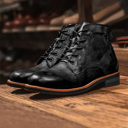 Lederstiefel Damen Mode Braun Klassisch