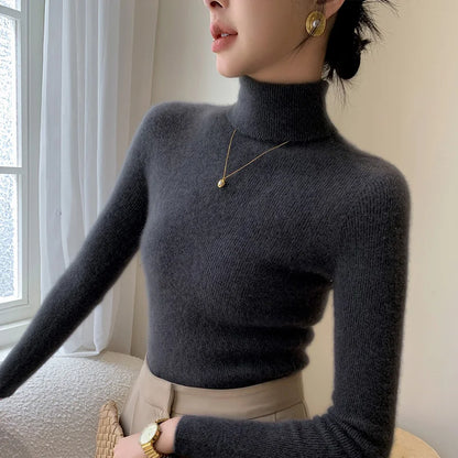 Wollpullover Rollkragen Warm Elegant - BerlinGlamour