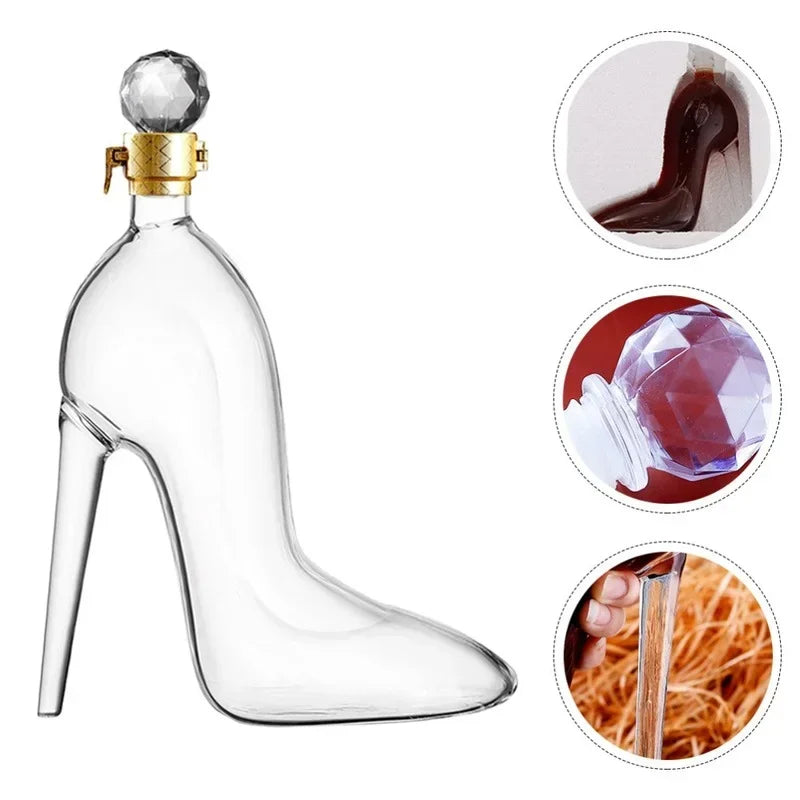 Glas Weinkaraffe Elegant Hochglanz Design