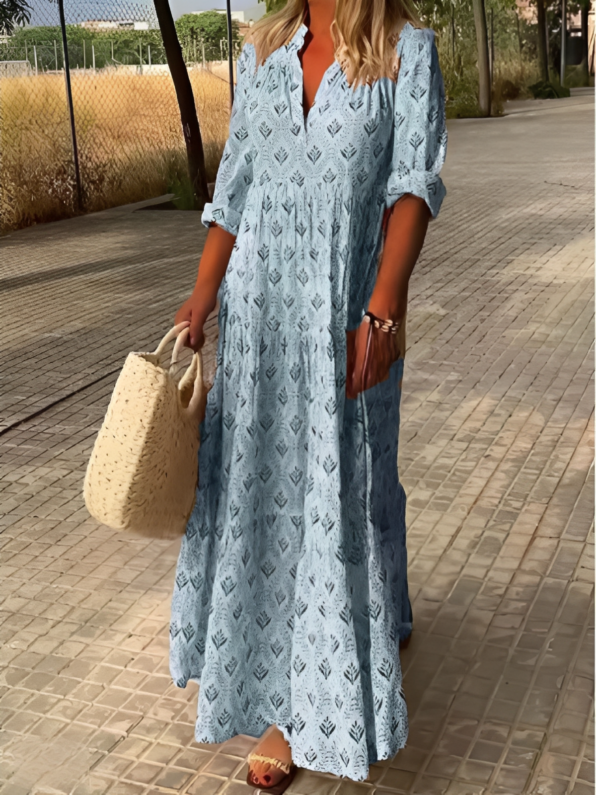 Lockeres Maxikleid Damen Modern Sommerkleid