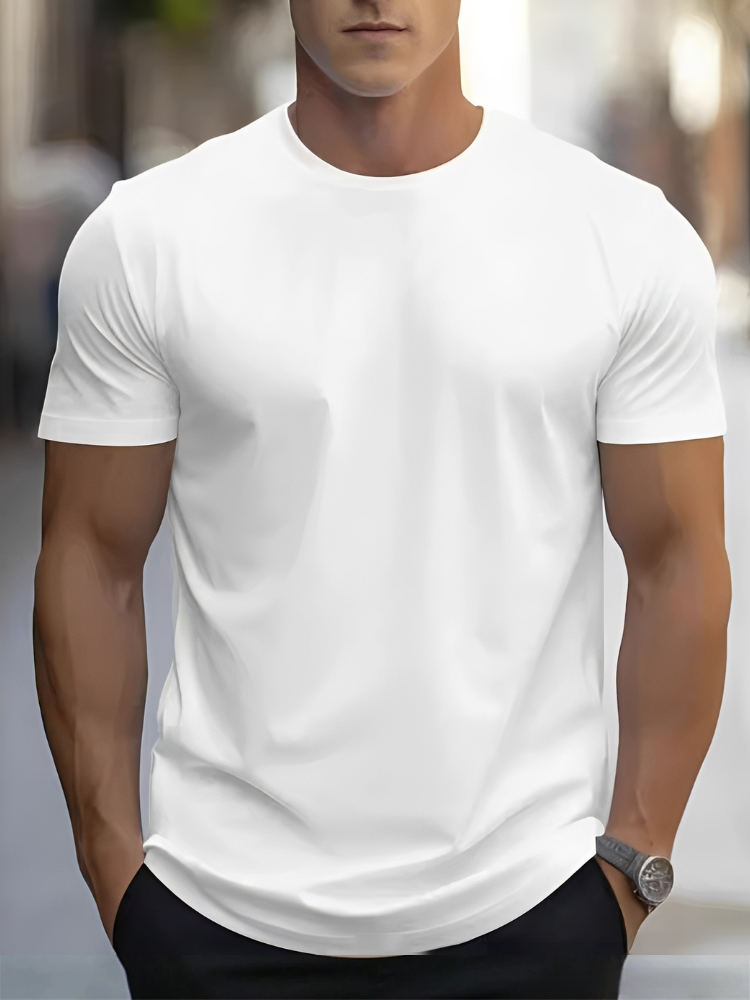 Herren T-Shirt Kurzarm Lässig Sommer