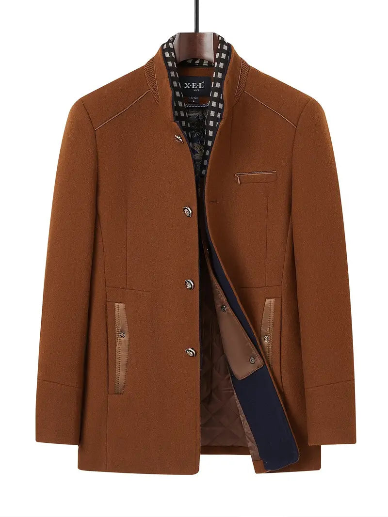 Hochwertiger Wollmantel, Slim Fit, einreihig - Shisiri