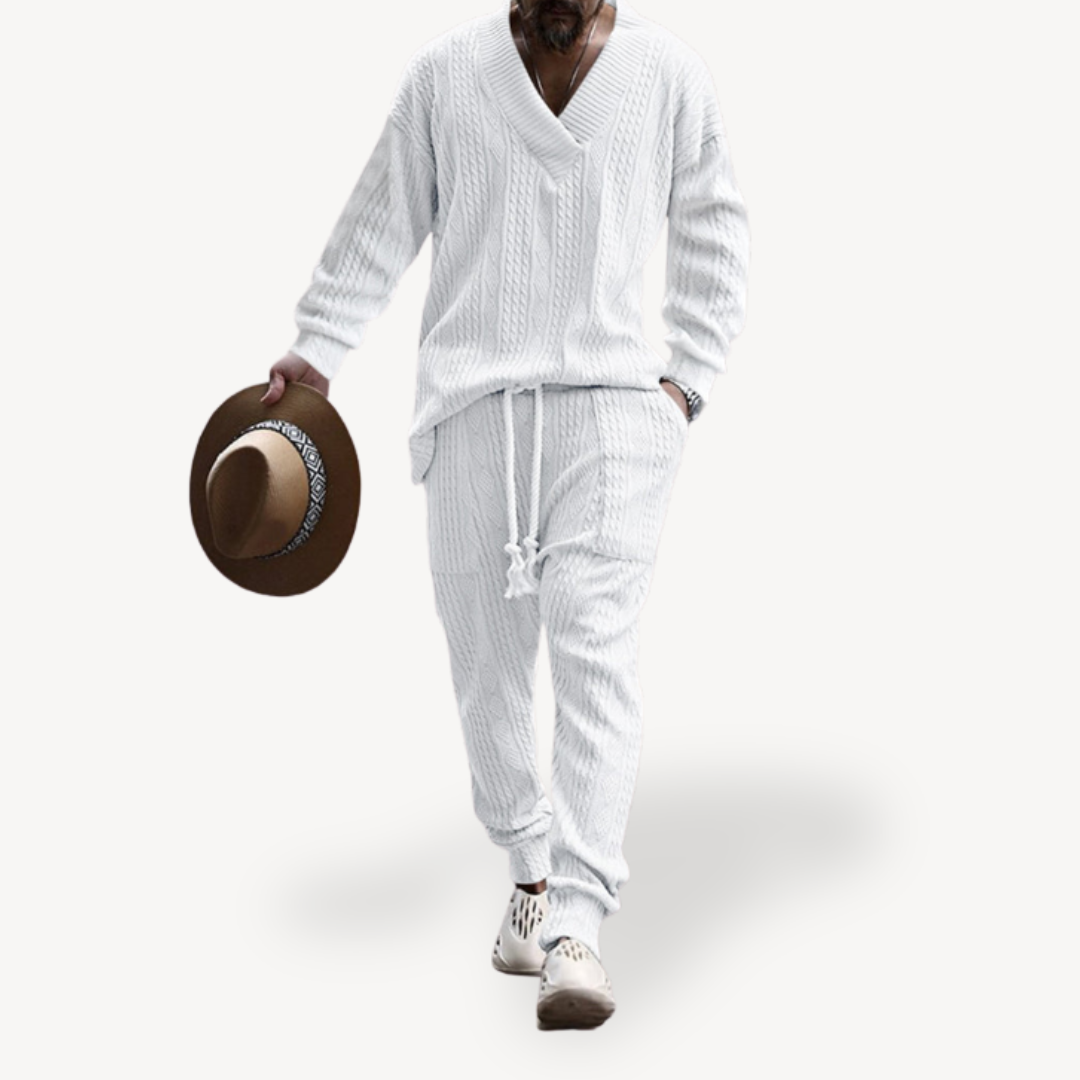 Set aus Pullover und Hose mit Zopfmuster | Loravelle 0