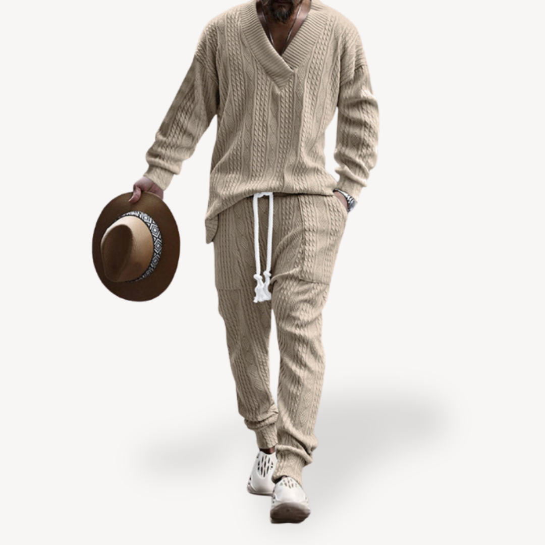 Set aus Pullover und Hose mit Zopfmuster | Loravelle 2
