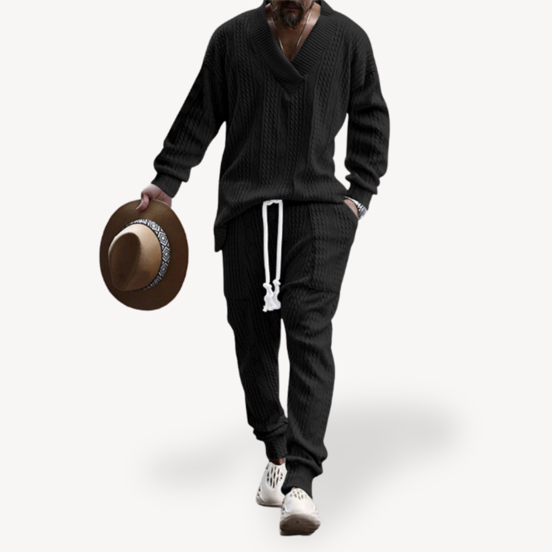 Set aus Pullover und Hose mit Zopfmuster | Loravelle 3