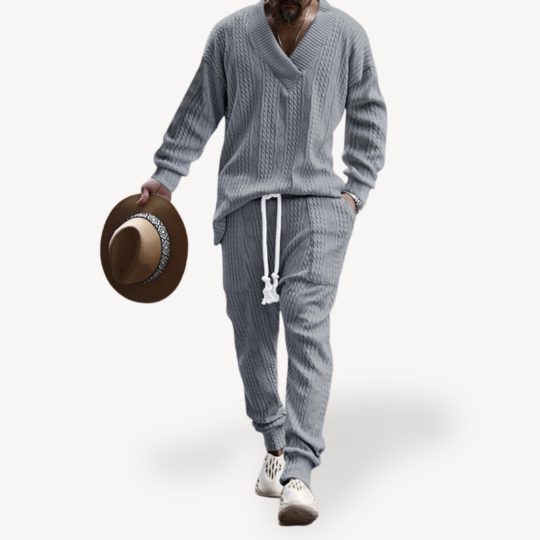 Set aus Pullover und Hose mit Zopfmuster | Loravelle 4