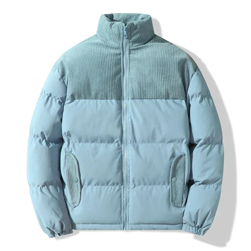 Ledersteppjacke mit Kordel Modern Aiden