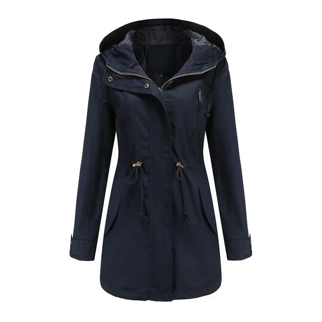 Damenjacke mit Kapuze Schwarz Elegant