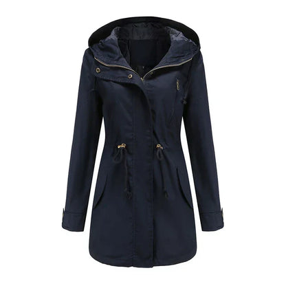 Damenjacke mit Kapuze Schwarz Elegant