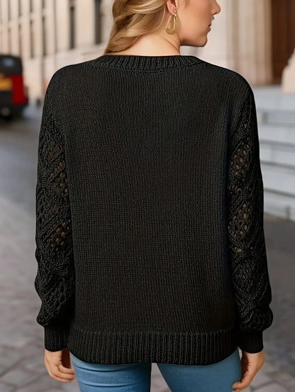 Strickpullover V-Ausschnitt Damen Modern