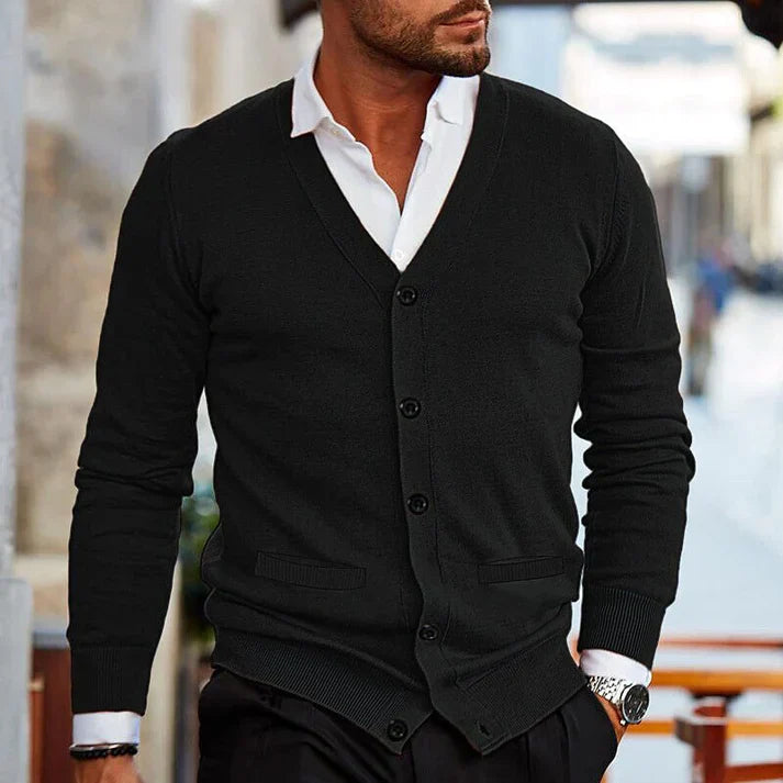 Herren Cardigan Baumwolle Bequem Casual - BerlinGlamour