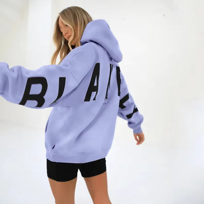 Großes Sweatshirt Oversized mit Rückendruck Modern