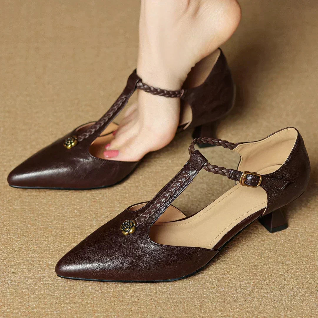 Elegante Ledersandalen Damen Schwarz - BerlinGlamour