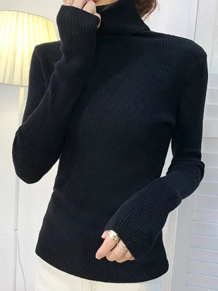 Damen Rollkragenpullover Weich Warm Oversized - BerlinGlamour