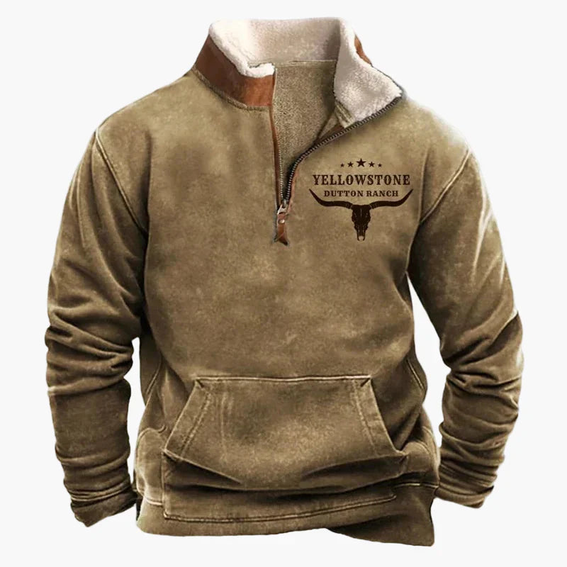 Western Style Pullover Azteken Muster Bequem