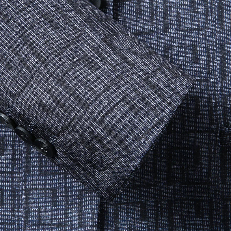 Herren Blazer Modern Geometrisches Muster Schmal