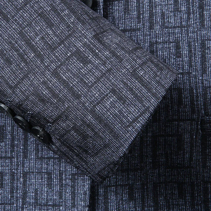 Herren Blazer Modern Geometrisches Muster Schmal