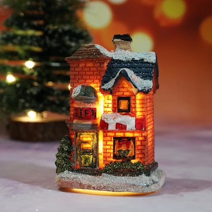 Weihnachtshaus Figuren LED Winterlichter Dekorativ