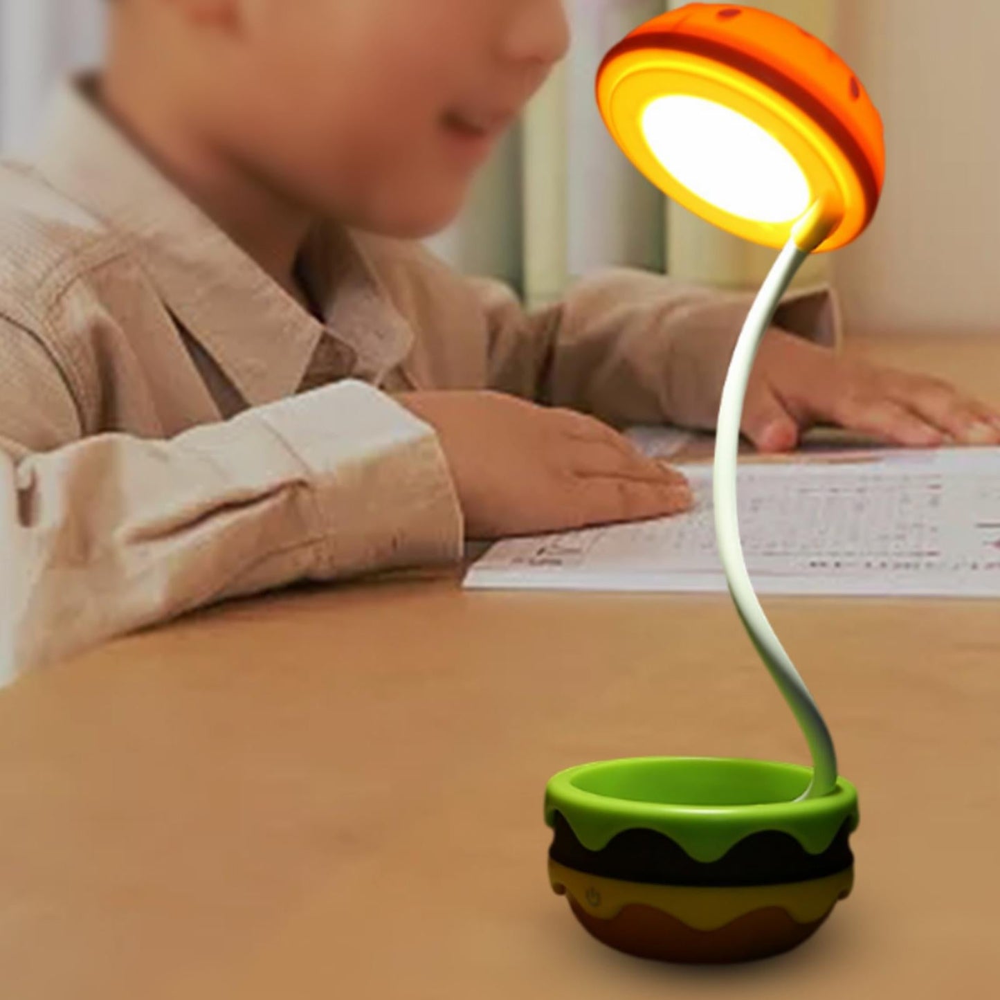 Faltbare Tischlampe WLAN Dimmbar Modern Hamburger Stil