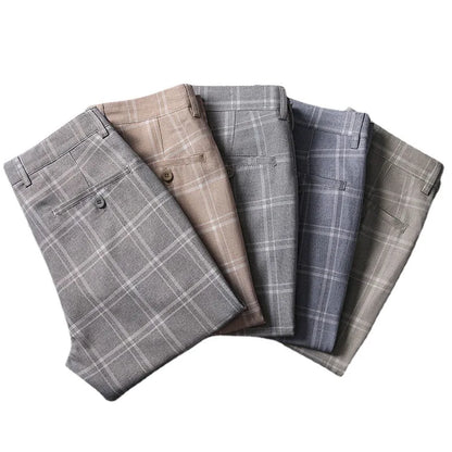 Herrenhose Stretch Kariert Elegant Slimfit - BerlinGlamour