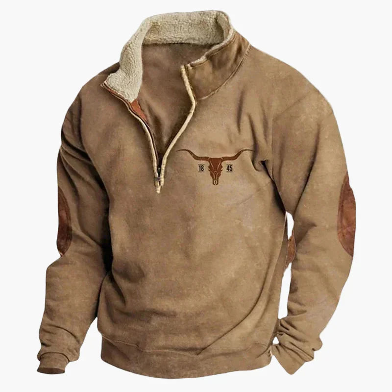 Western Style Pullover Azteken Muster Bequem