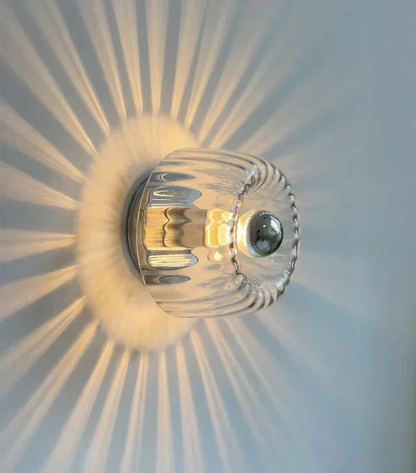 Moderne Glas Wandleuchte Wandlampe Strahlen Effekt - BerlinGlamour