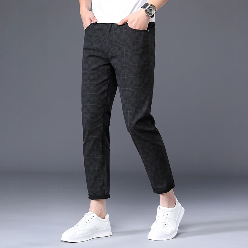 Herrenhosen Slim Fit kariert Modern & Stylisch