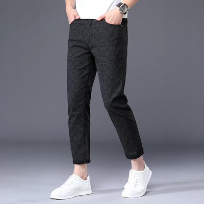 Herrenhosen Slim Fit kariert Modern & Stylisch