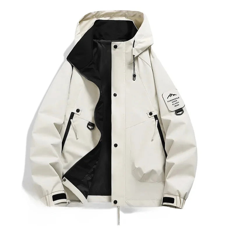 Herren Outdoor-Jacke mit Kapuze und Reißverschluss