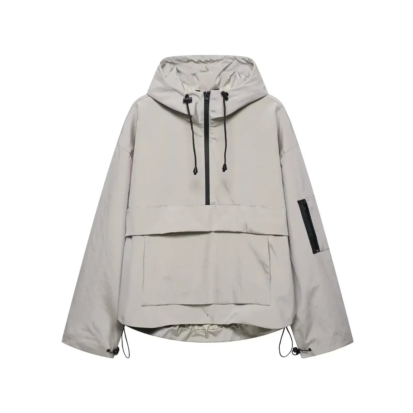 Damen Skijacke Warm Kapuzenjacke Schwarz