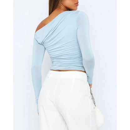 Damen Oberteil Langarm Twisted Top Modern