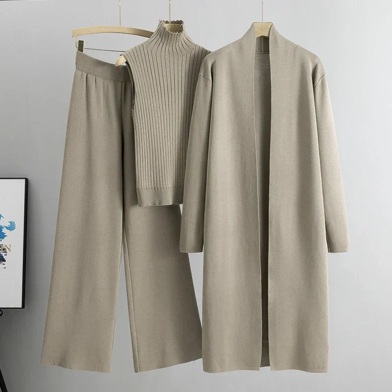 Damen Hosen-Set 3-teilig Lockere Passform - BerlinGlamour