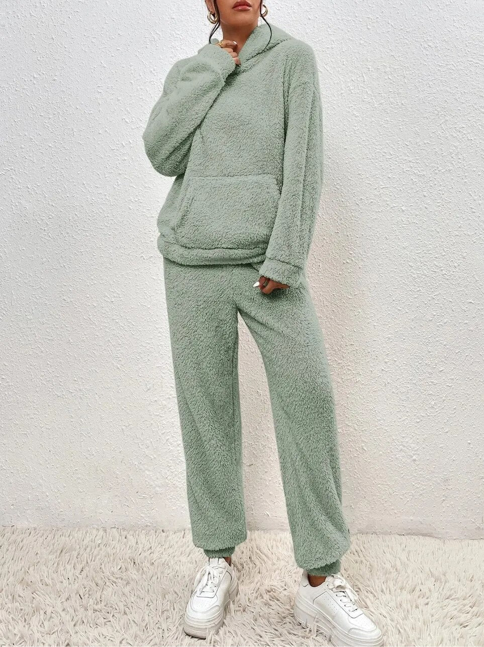 Damen Pullover Set Zweiteilig Gemütlich Warm