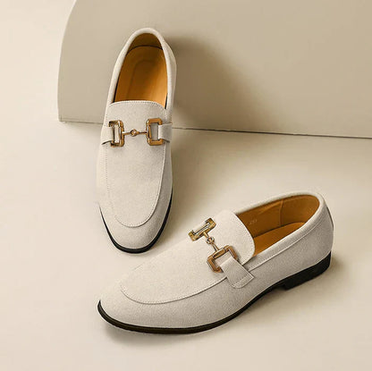 Herren Loafers Suede Lederschuhe Schnürung Elegant