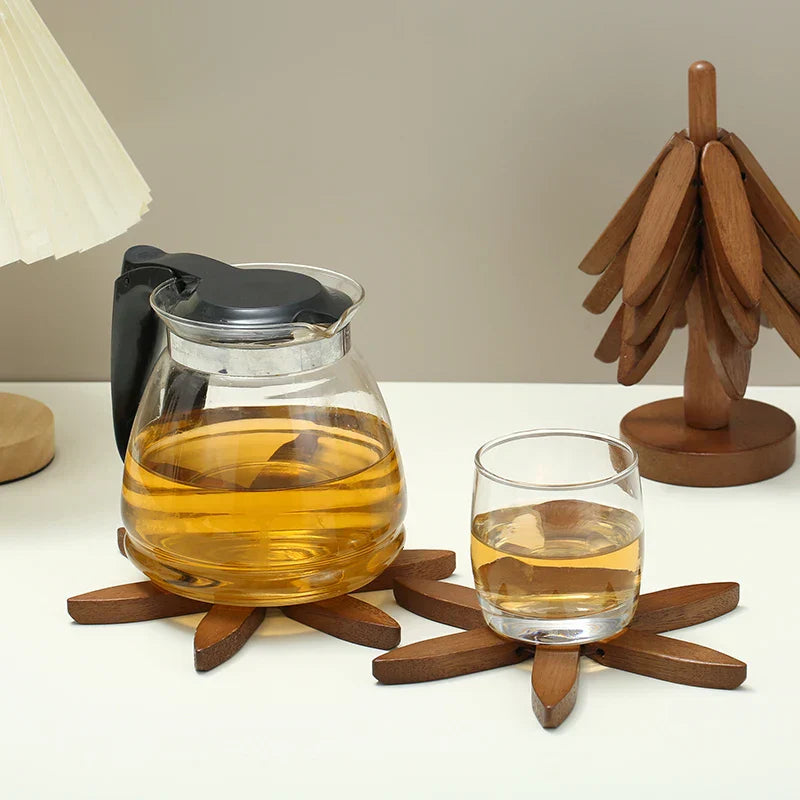 Holz Untersetzer Set Hitzebeständig für Tische