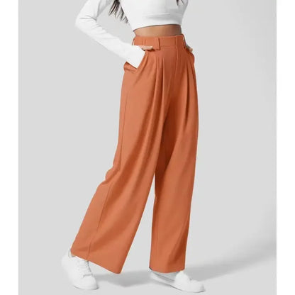 Weite Damen Hose High Waist Elastisch Bequem