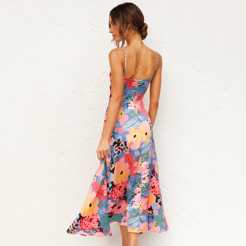 Jasmin Damen Hochzeitskleid Blumen Maxi Kleid Sommer