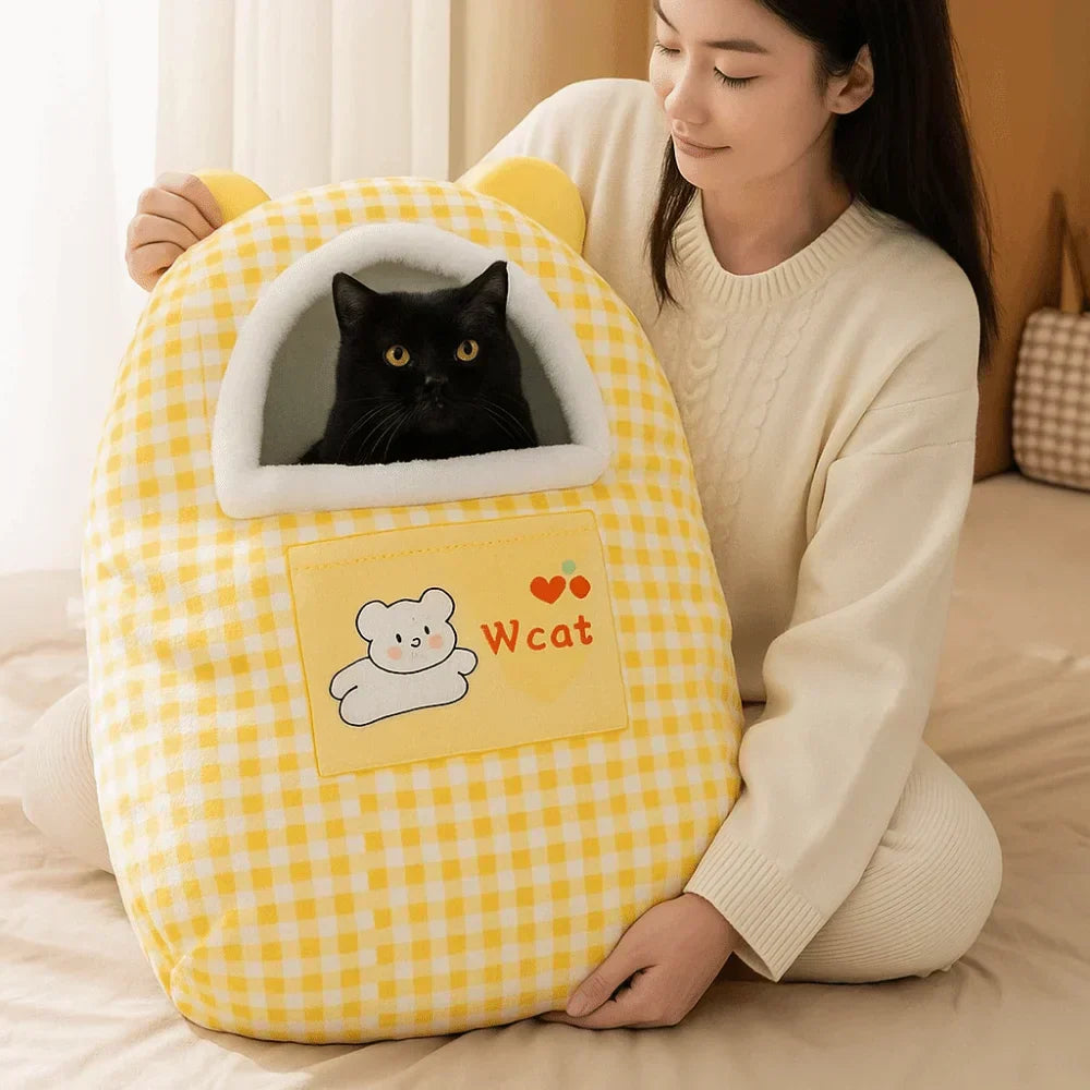 Katzenbett Bequem Haus mit Weichem Innenleben