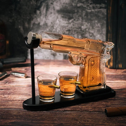 Whiskey Dekanter Set Bullet Form Glas Modern