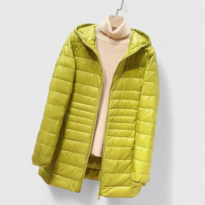 Damen Wintermantel Steppjacke Reißverschluss Warm