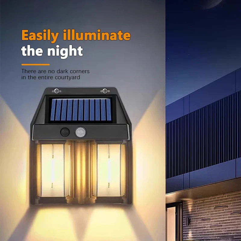 Wandlampe Solar LED Wasserdicht Nachtwächter Lampe