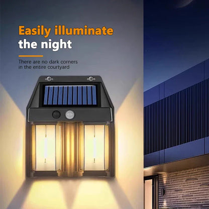 Wandlampe Solar LED Wasserdicht Nachtwächter Lampe