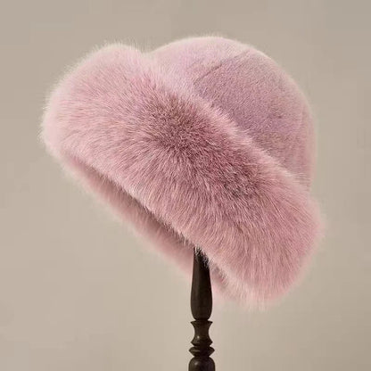 Aurélya Winter Furry Damen Wintermütze rosa – elegante warme Mütze