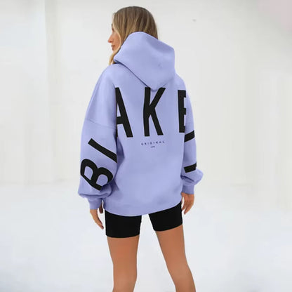 Großes Sweatshirt Oversized mit Rückendruck Modern