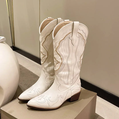 Western Stiefel Bestickt Damen Cowboy Stiefel